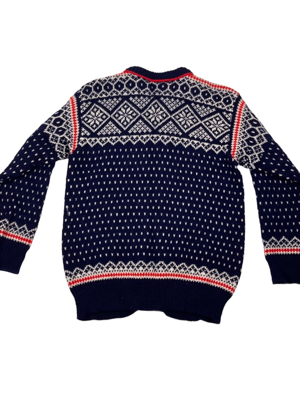 Vintage Dale Of Norway Fair Isle Cardigan Wool Navy - Picture 5 of 5